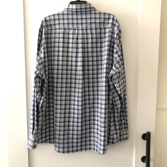 New Vineyard Vines Blue White Plaid Button Down Shirt XXL - Picture 2 of 10